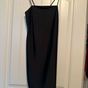 Chic Black Backless Dress with Spaghetti Straps